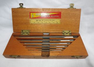 Vintage Dormer Hss Wooden Boxed Hand Taper Pin Reamer Set