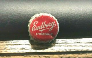 Vintage Eluberg Beer Cork Bottle Cap / Crown Eulberg Brewing Co Portage Wi