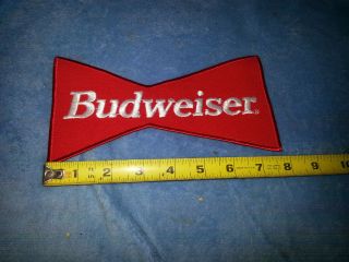 Vintage Budweiser Bow Tie Embroidered Patch - Large 8x4 Back Patch
