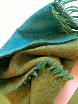 Mcm Vintage Bernat Klein Wool & Mohair Shawl/scarf Made In Scotland