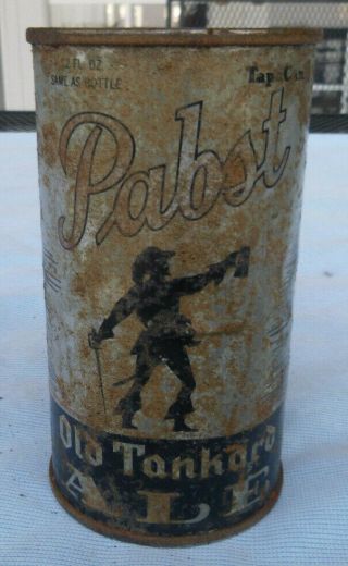 Vintage Pabst Old Tankard Ale Instruction Flat Top Beer Can Irs