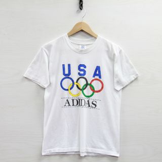 Vintage 1988 Seoul Olympics Team Usa Adidas T - Shirt Size Medium 80s Trefoil