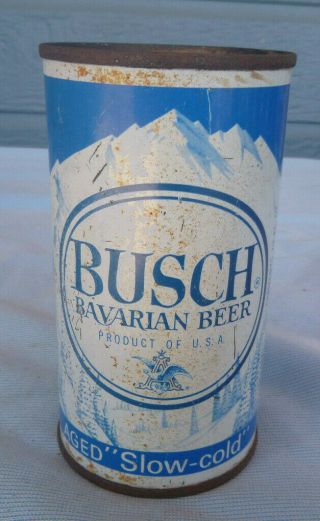 Vintage Busch Bavarian Beer Can Flat Top Anheuser Busch St.  Louis Aged Slow Cold