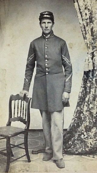 - Civil War Corporal With Service Chevron Cdv Photograph