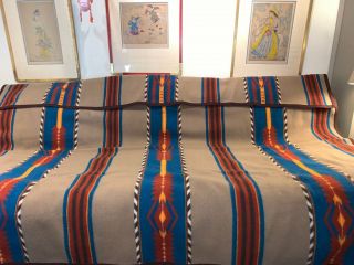 Vintage Woolen Native American Style Pendleton Blanket Reversible