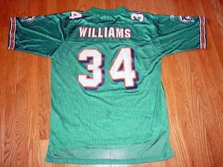 Vntg Reebok On Field : Ricky Williams Miami Dolphins Football Jersey Adult Large