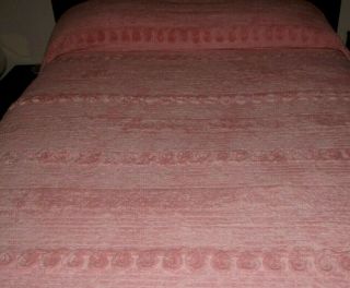 Vintage Cotton Chenille Bedspread 90 