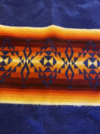 Small Pendleton Beaver State 47x32 Wool Blanket Robes and Shawls Native Blue 3