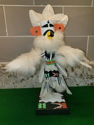 The White Eagle Dancer In Night Hopi Kachina Doll By Cindy Kachada Signed