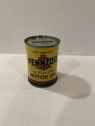 Vintage Pennzoil MOTOR OIL Coin Bank 3 
