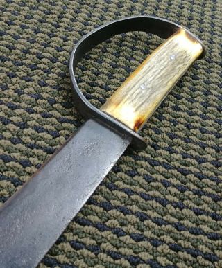 CIVIL WAR CONFEDERATE D - GUARD BOWIE KNIFE MACHETE SWORD ANTLER GRIP - NR 10556 3