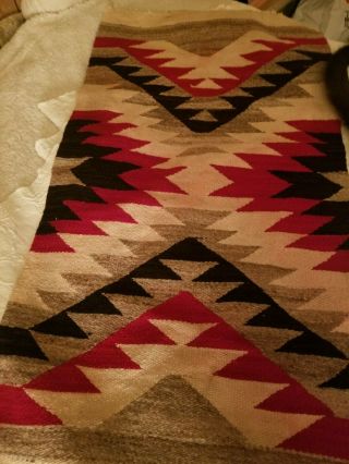 Vintage Wool Indian Lap Blanket Or Rug
