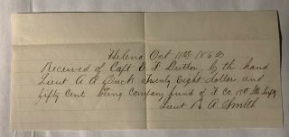 1863 - 13th Illinois Infantry Captain Dutton Sycamore Il.  Civil War Document