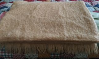 Vintage Glen Cree 100 Mohair Blanket Throw Made In Scotland
