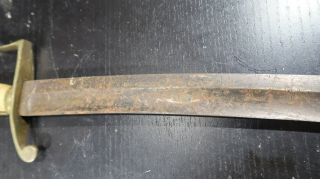 American Civil War ERA US Army Officer Sword with Gold Etching 5