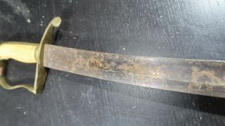 American Civil War ERA US Army Officer Sword with Gold Etching 6
