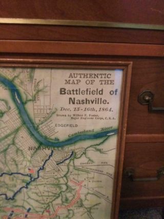 U.  S.  CIVIL WAR MAP OF The Battlefield of Nashville Tn Wilbur Foster Dec1864 Orig 3