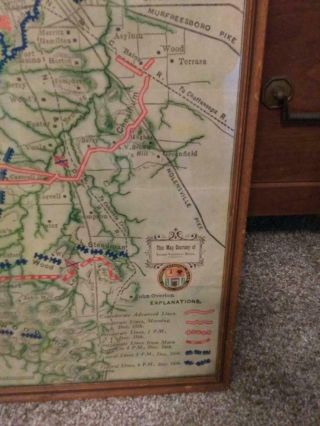 U.  S.  CIVIL WAR MAP OF The Battlefield of Nashville Tn Wilbur Foster Dec1864 Orig 4