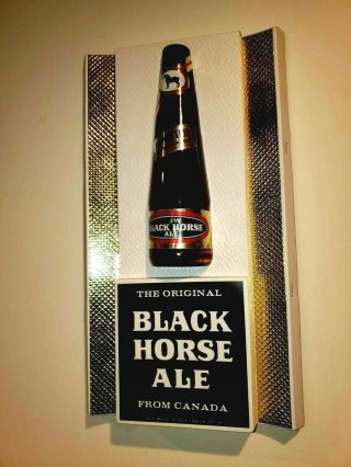 Vintage Canada Black Horse Ale Beer Sign Dow Brewery Toronto Montreal Buffalo Ny