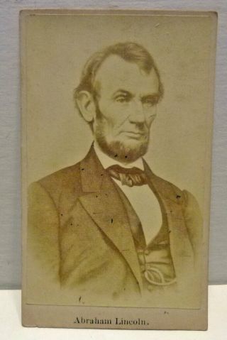 Abraham Lincoln Civil War Era Cdv,  4 " X 2 - 1/2 ",