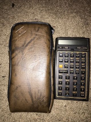 Vintage Hp - 41cx Scientific Calculator W/ Survey & Home Mgmt And Case