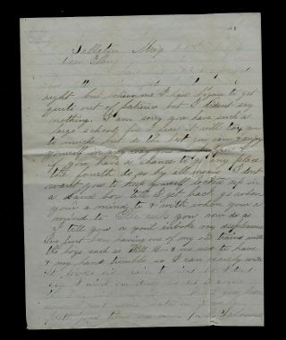 Civil War Letter - 105th Illinois Infantry - General Hosts Picnic Gallatin,  Tn