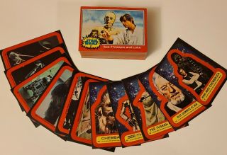1977 Vintage Topps Star Wars Cards Complete Red Series 2 All Stickers