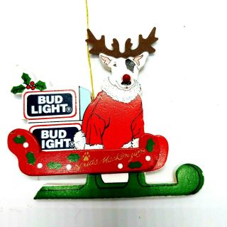 Vintage 1987 Anheuser Busch Bud Light Spuds Mackenzie Christmas Tree Ornament