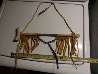 Native American 16in.  Long Peace Pipe Handmade With Smokeable Antler