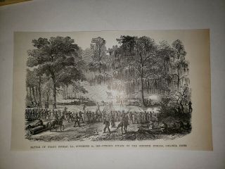 Battle Of Grand Coteau Louisiana 16th Indiana Regiment 1896 Civil War Print