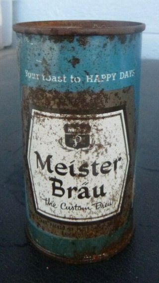 Vintage Meister Brau Flat Top Beer Can Peter Hand Chicago Illinois