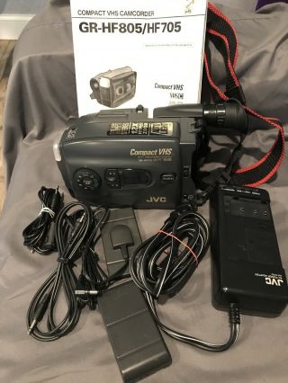 Jvc Gr - Hf705 Compact Vhs Hi - Fi Stereo System Camcorder Camera Vintage 1995