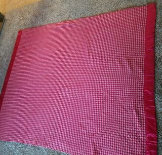 Vintage Red White North Star Woolen Mill Co.  Wool Blanket Made In Usa 100 Wool