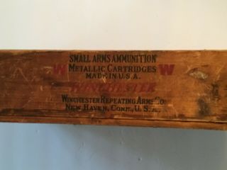 Vintage Winchester Empty Wooden Ammo Box For 25 - 20 Winchester Bullets Holds 2000