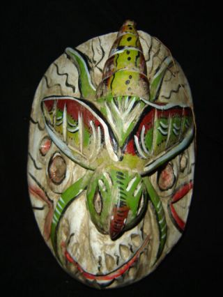 089 Rare Animal Mexican Wooden Mask Artesania Zompantle Madera Tallada A Mano