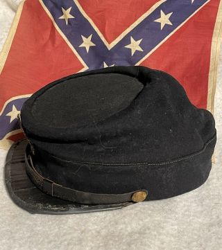 Very Desireable ID’D Civil War Union Ordnance Officers Kepi C.  W.  Hat Cap 4