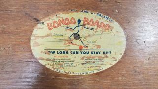 Wood Vintage Bongo Board Balance Trainer Game Surf Skate w/ Roller 3