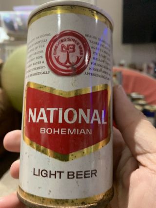 Tough National Bohemian Zip Top Beer Can Va Tax