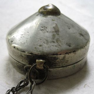 Bhutan Antique Nickel Silver Copper Brass Lime Box Tibet