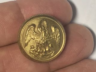 Louisiana Confederate State Seal Coat Button.  Scoville Waterbury Mfg. 2