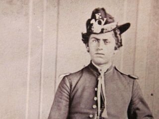 Civil War Soldier In Baton Rouge Louisiana Cdv Photograph