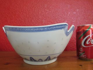 Blue&White Chinese Rice Pattern large porcelain serving bowl 2