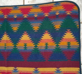 Southwest Tribal Native American Pattern Wool Camp Blanket Throw 60 " X72 "