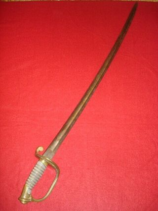 CIVIL WAR M1850 FOOT OFFICERS SWORD,  WARNOCK & CO.  STAND BY THE UNION ON BLADE 2