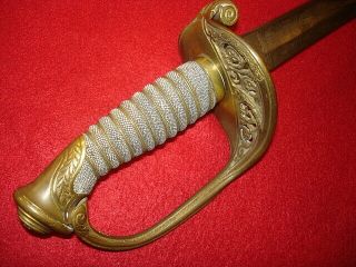 CIVIL WAR M1850 FOOT OFFICERS SWORD,  WARNOCK & CO.  STAND BY THE UNION ON BLADE 3