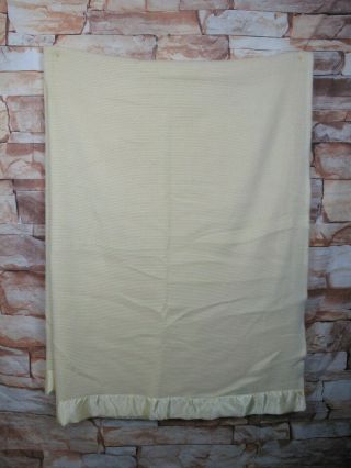 Vintage Ralph Lauren Usa Waffle Weave Thermal Blanket With Trim 90 " X 66 "