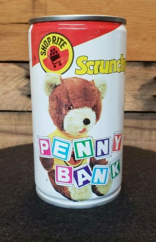 Shop Rite Grocery Penny Bank Top Bear Beer Can 1979 Food Corp Jersey