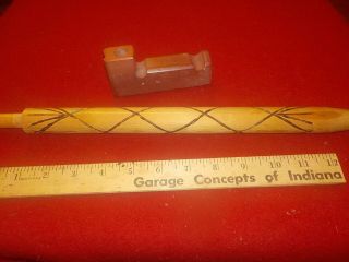 Native American Sioux Catlinite Pipe And Stem