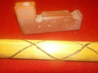Native American Sioux Catlinite Pipe and Stem 2