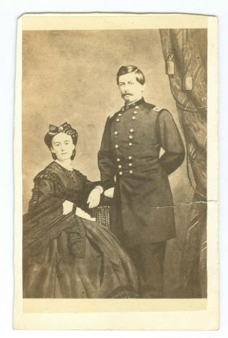 B7114 Civil War Major General & Mrs Mcclellan Cdv